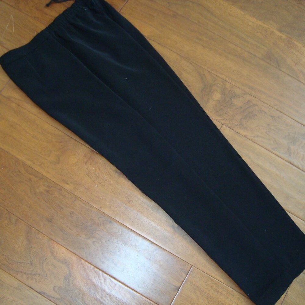 Briggs New York Pull On Elastic Waist Black Dress Pants Sz 8P
